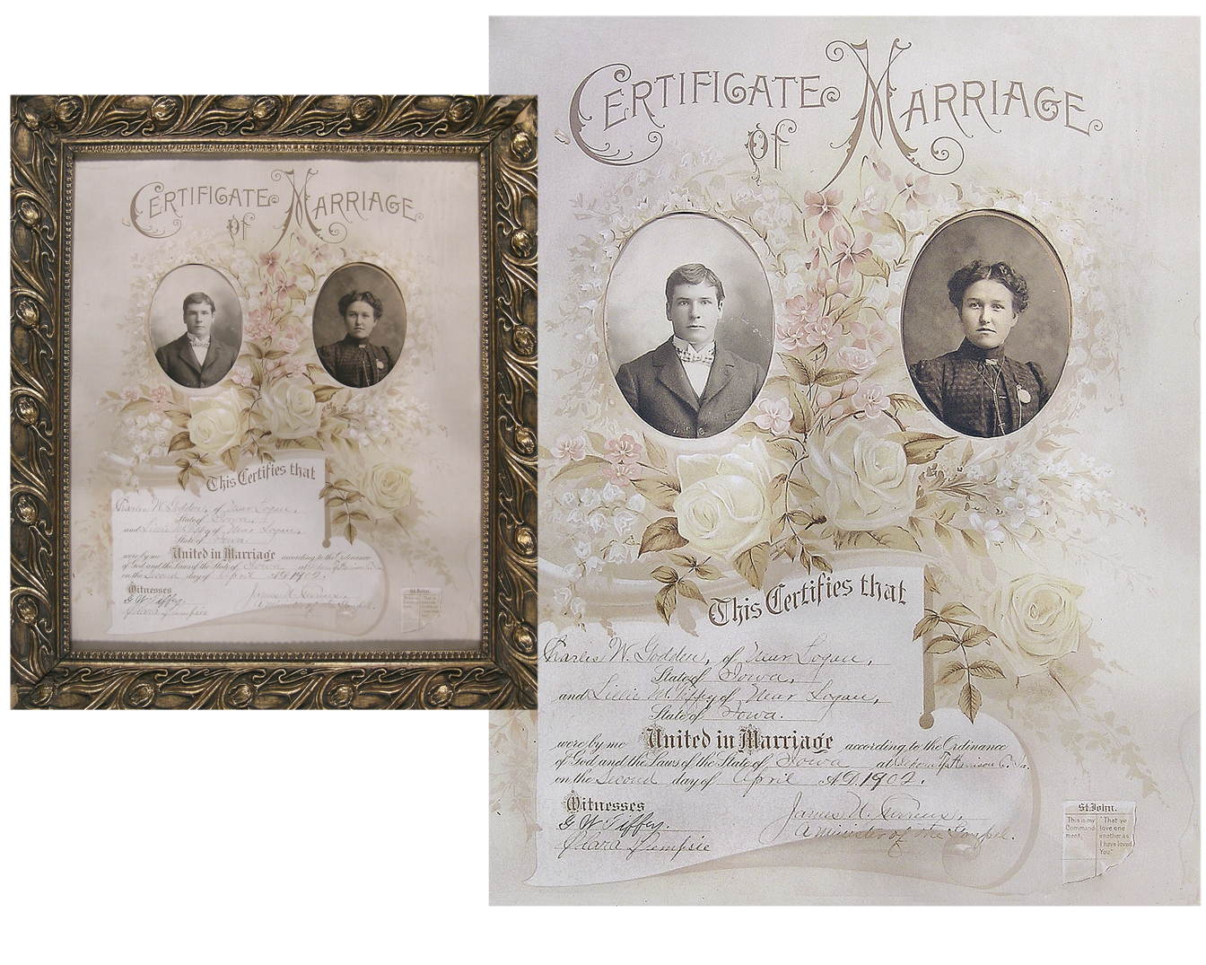 Wedding Certificate permission to use by Godden sample CBW
